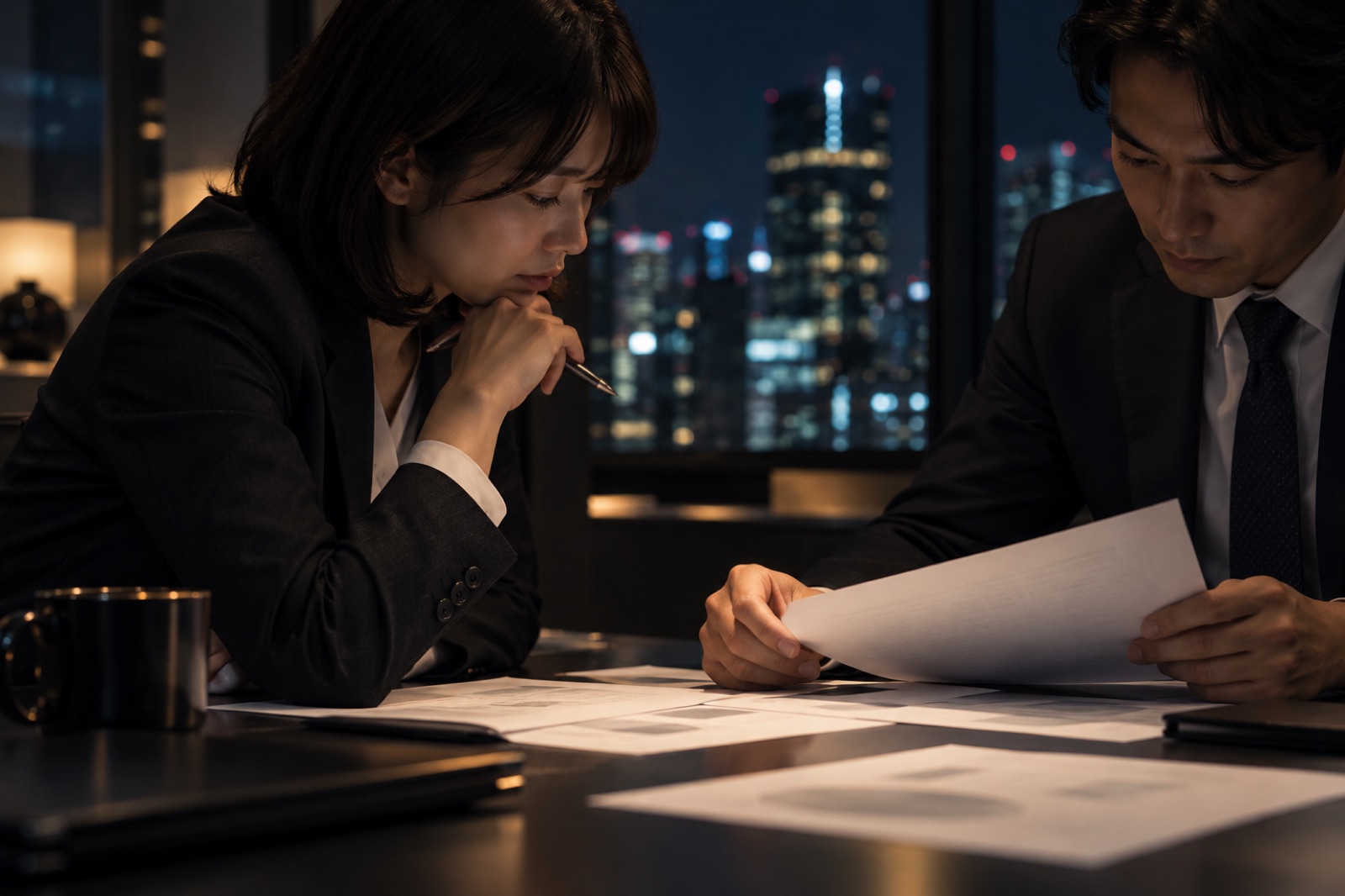商談になった企業の傾向を一覧で確認しているシーン